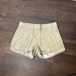 No Boundaries Junior Medium Tan Shorts Mid Rise Stretch Lounge Casual